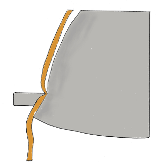 キャップとブレードの接合部・断面図１